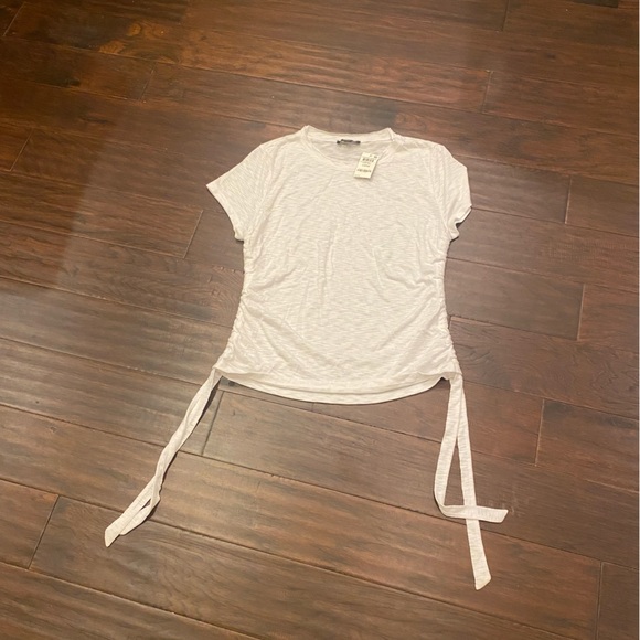 INC International Concepts Tops - INC-White T shirt sides can be cinched-Size L-NWT